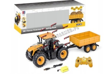 ZABAWKA /RC/ 1:16 CI�GNIK JCB Z PRZYCZ. DOUBLE