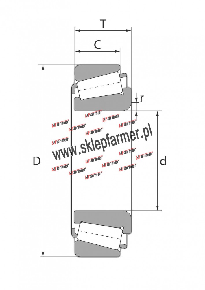 ŁOŻYSKO 32208 /DKF/