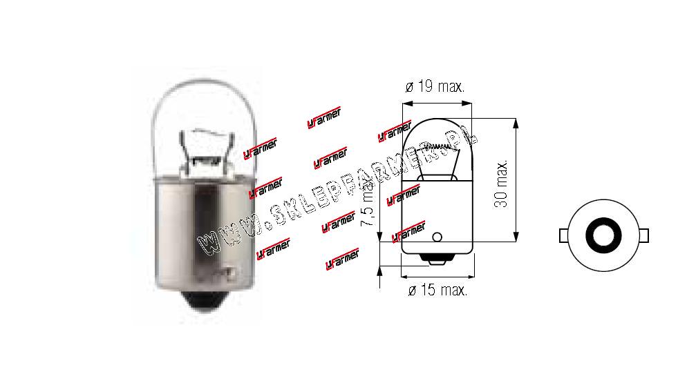 ŻARÓWKA 12V 10W /BA15S/ /VISION/